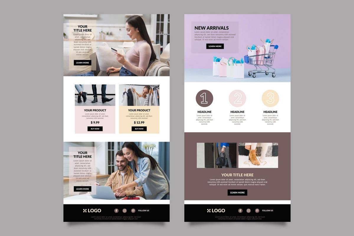 Landing page headline: Capture customer attention